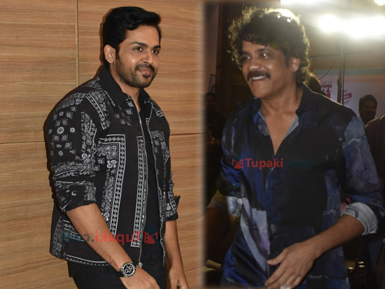 Nagarjuna And Karthi At Sardar Event In Hyd